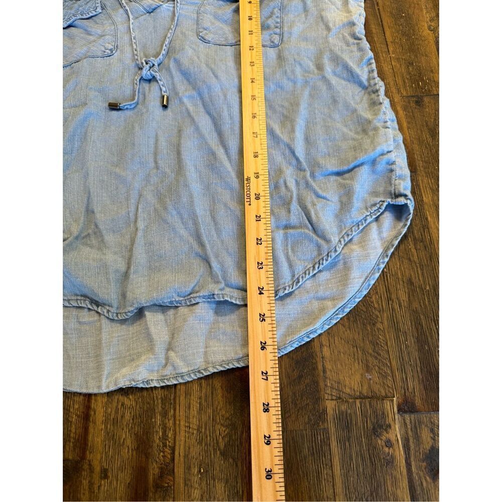 Rails Linen Blend Chambray Denim Top Size Medium … - image 7